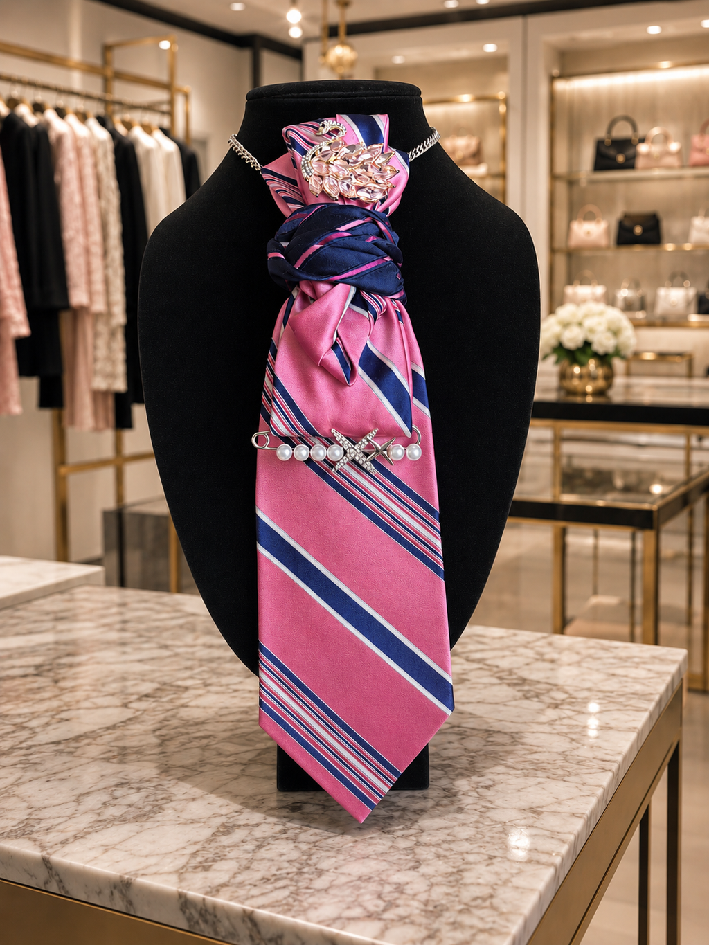Tommy Hilfiger tie “A Hilfiger Swan”
