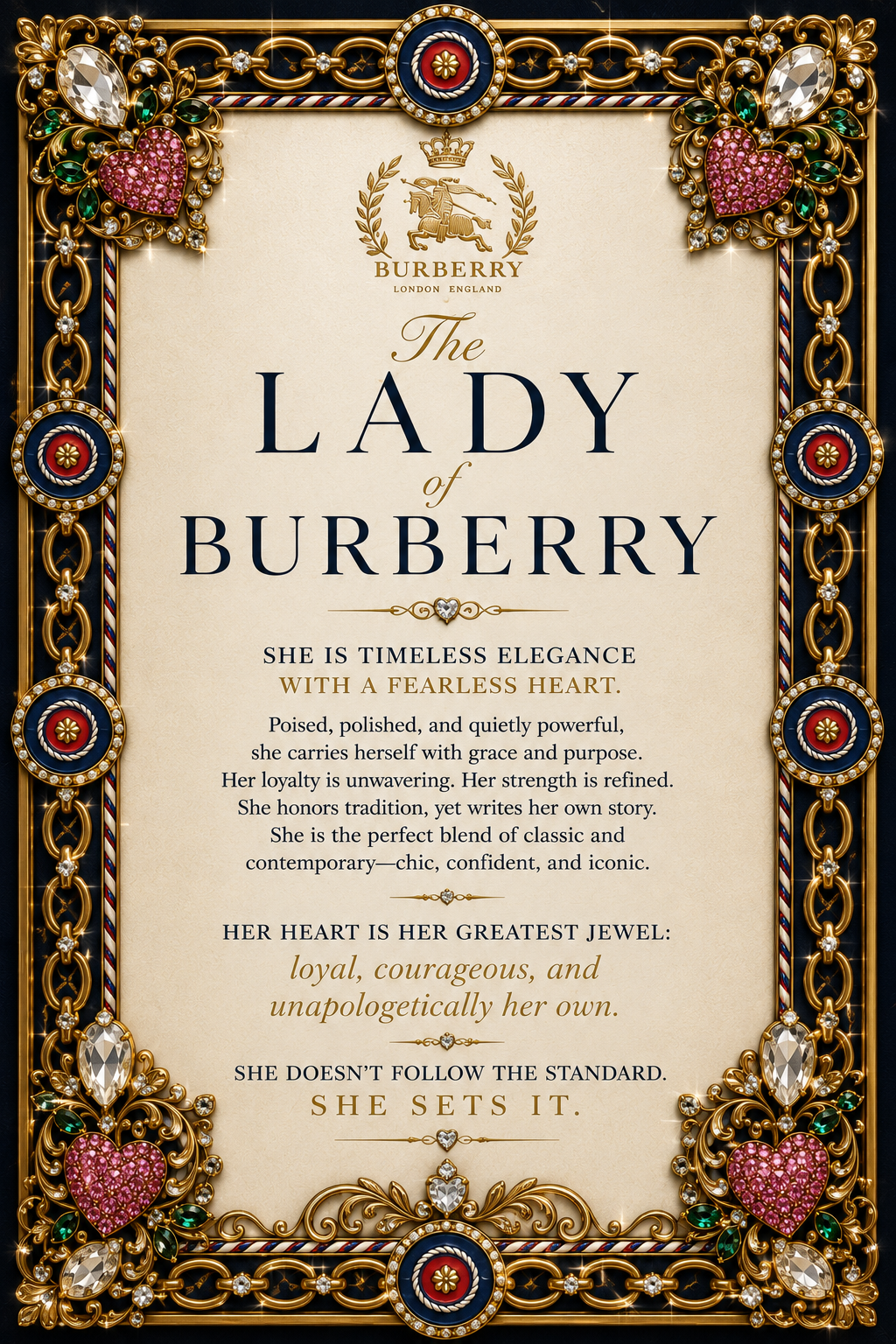 Burberry tie “The Lady of Burberry”