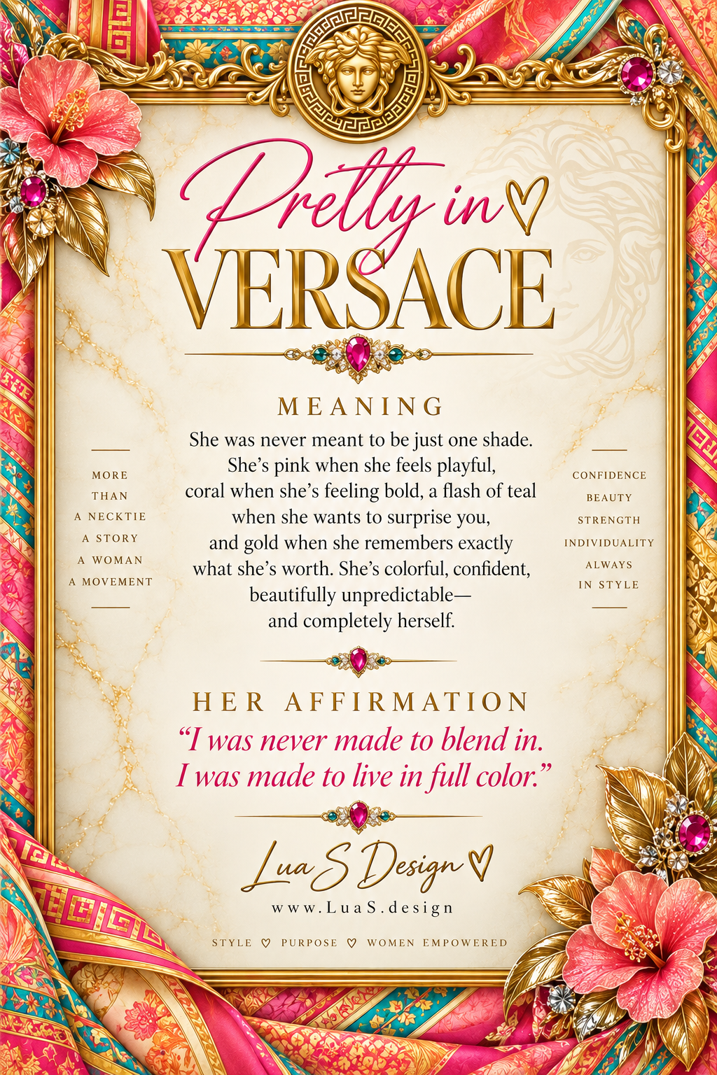 Versace tie “Pretty in Versace”