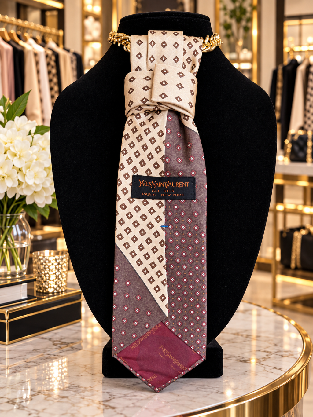YSL tie “Saint Laurent Wild”