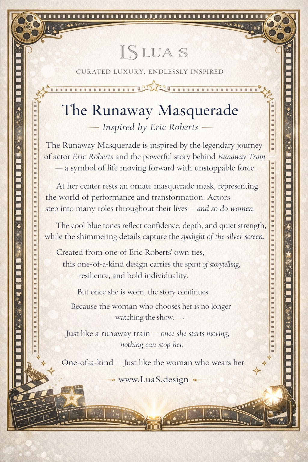 “The Runaway Masquerade” Actor Eric Roberts Tie