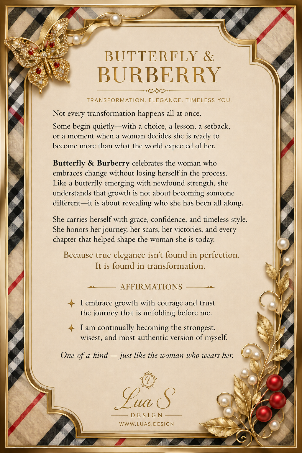 “Butterfly & Burberry”