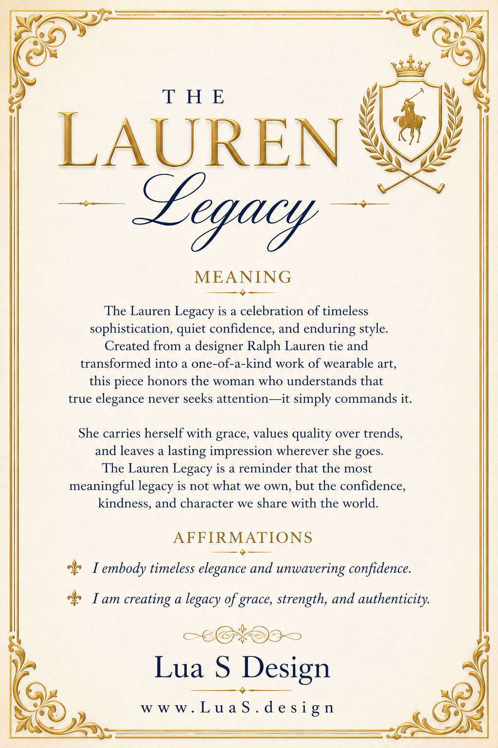 “Lauren Legacy” Ralph Lauren Tie