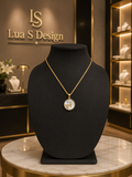 Sun Moon Star Round Pendant Necklace