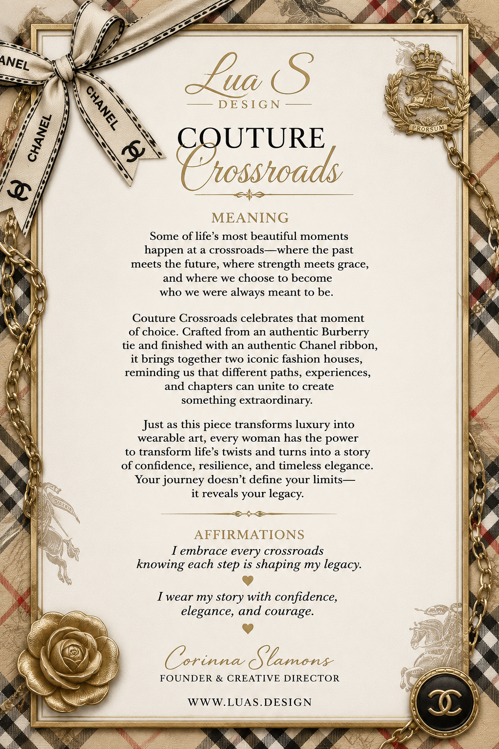 Burberry Tie Chanel Ribbon “Couture Crossroads”