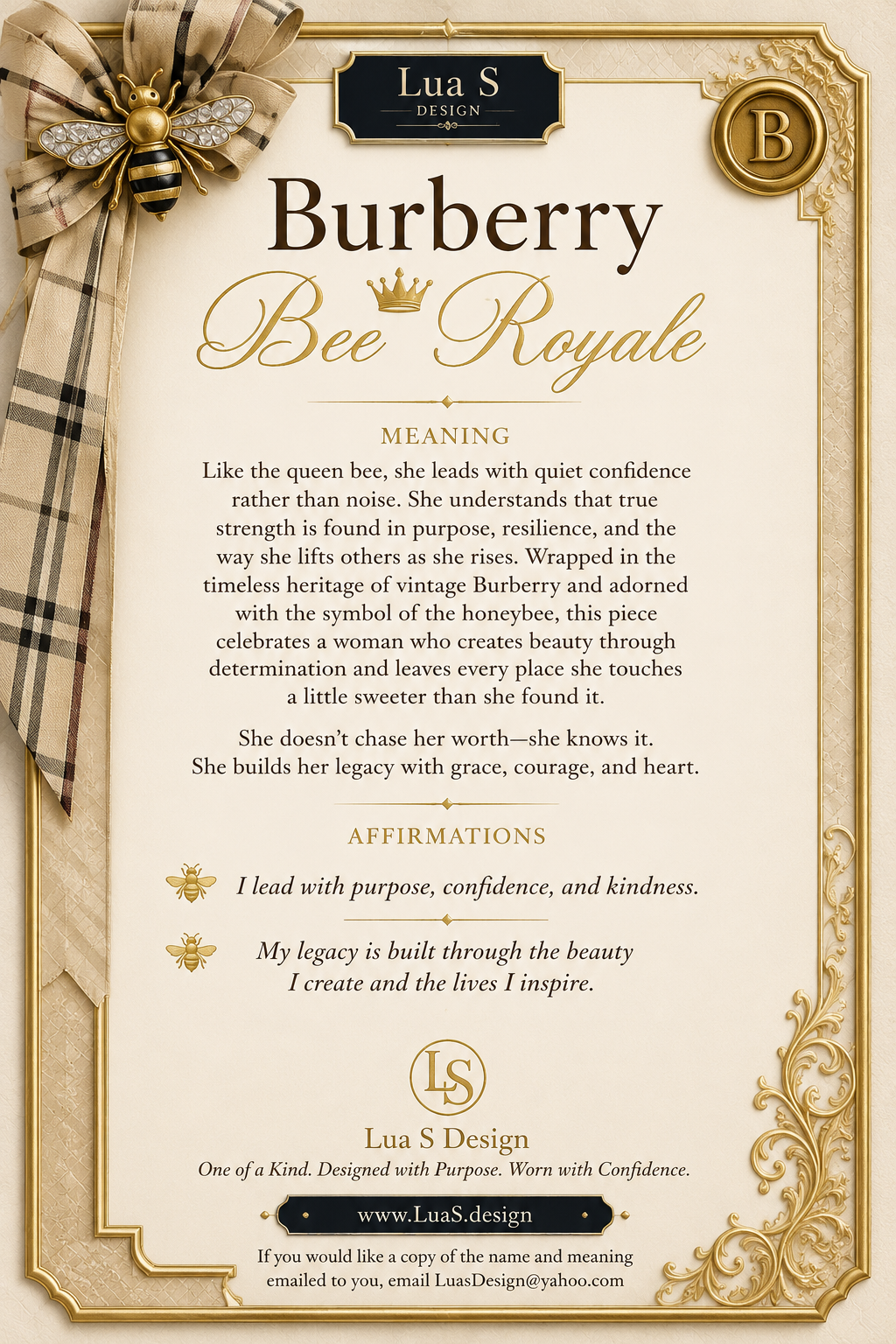 Burberry “Burberry Bee Royale