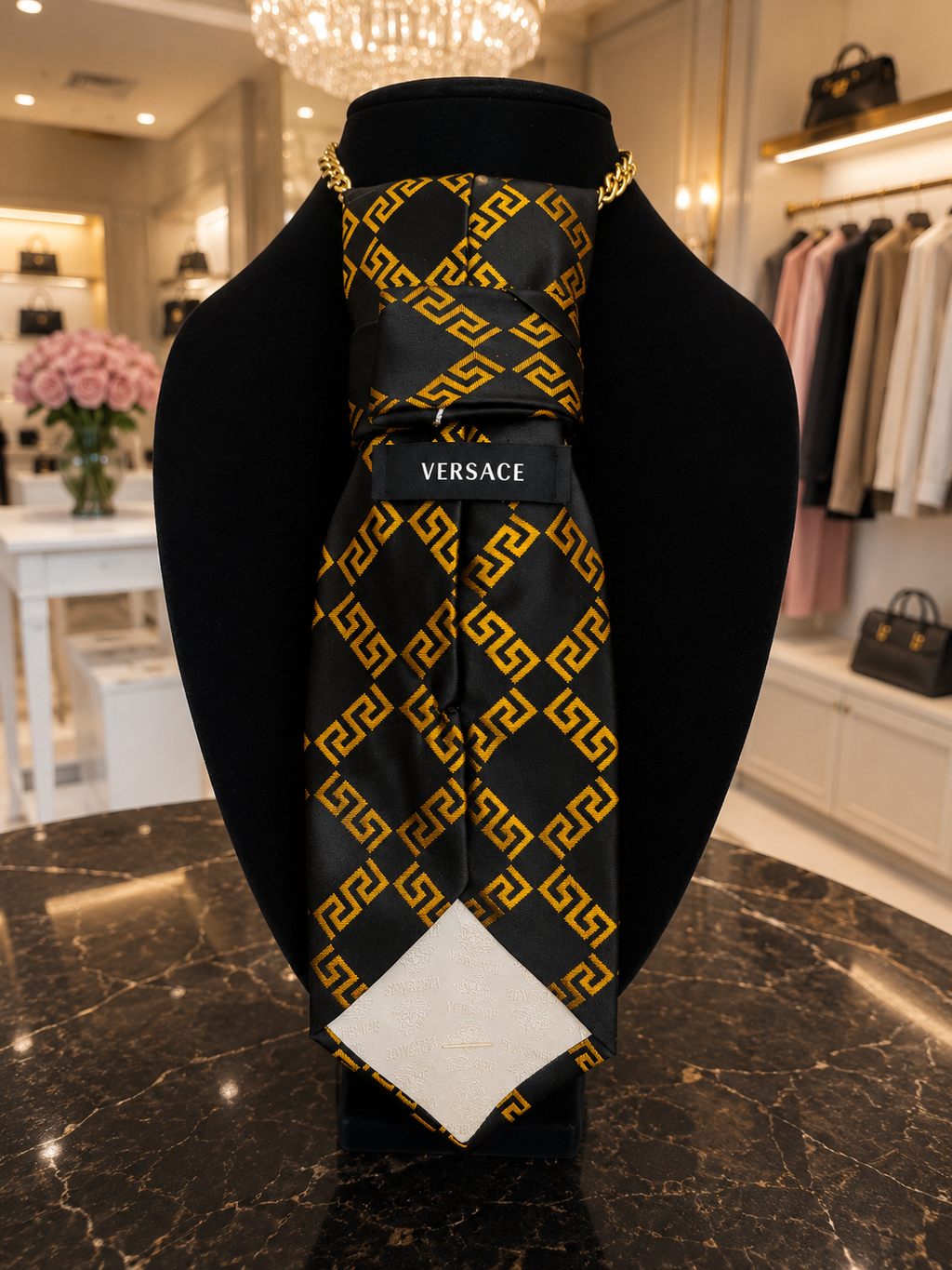 Versace Tie “The Versace Tiger Royale”