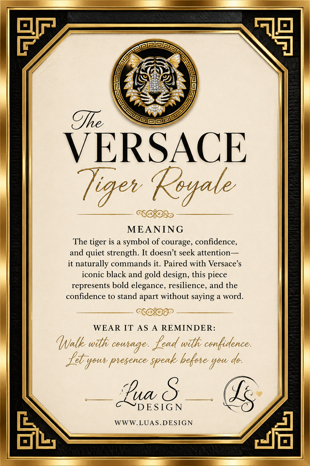 Versace Tie “The Versace Tiger Royale”