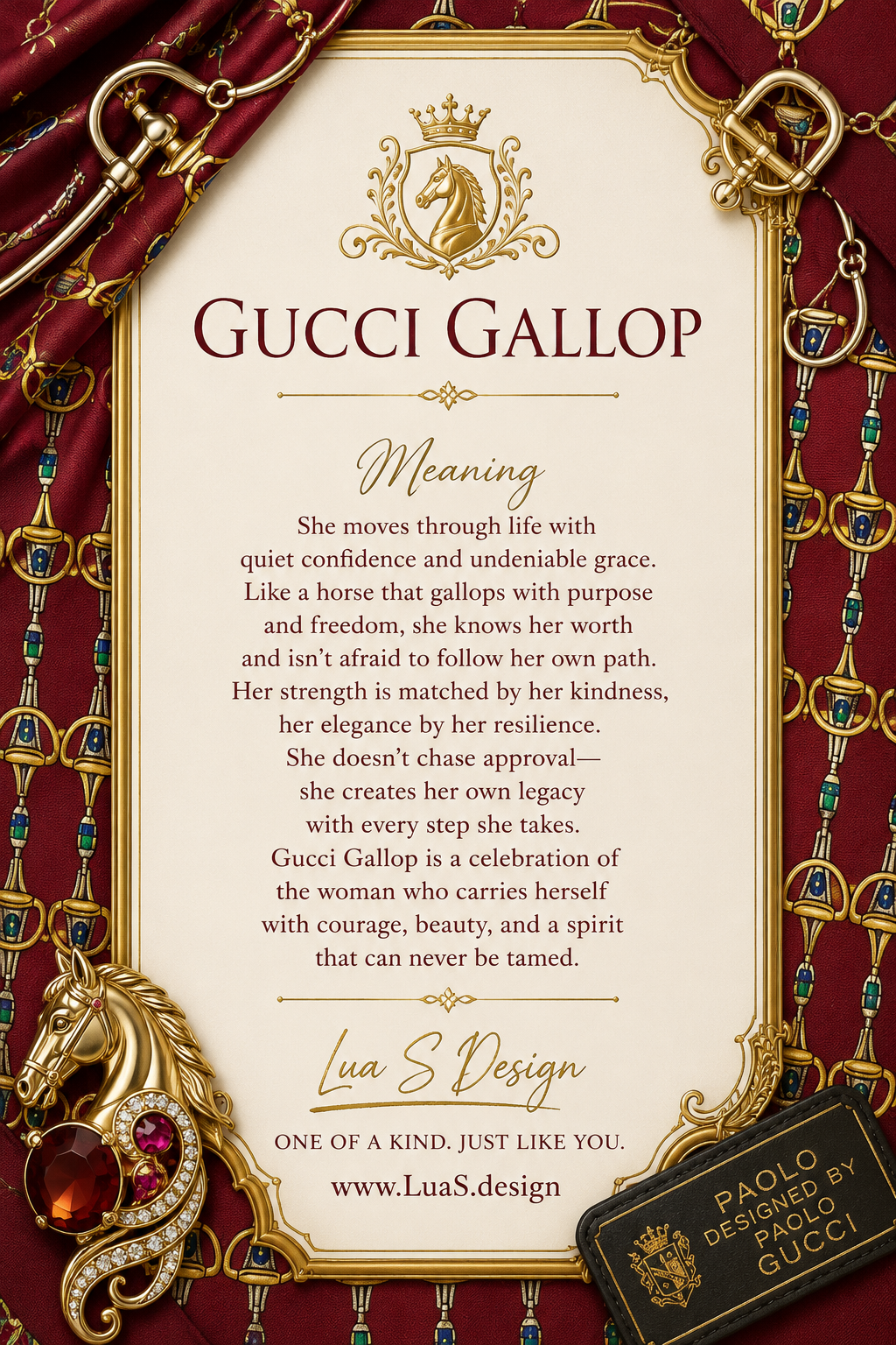 Paolo by Gucci “Gucci Gallop”